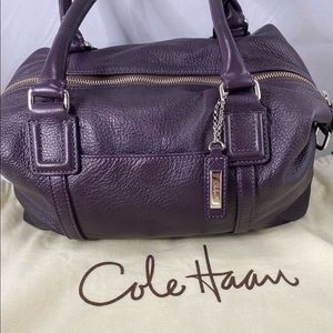 Cole Haan Leather Tote Bag • Aubergine